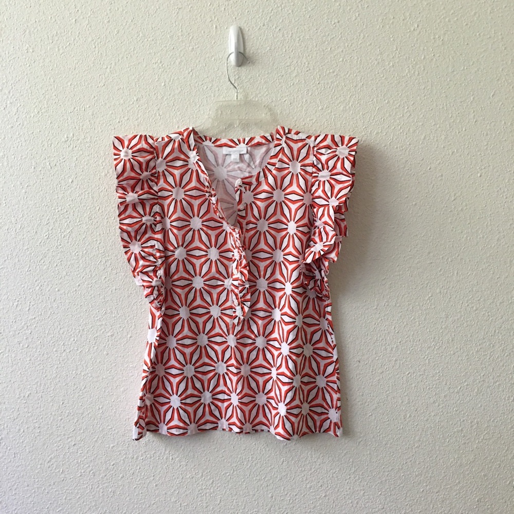Ruffle shoulder Top Size Large